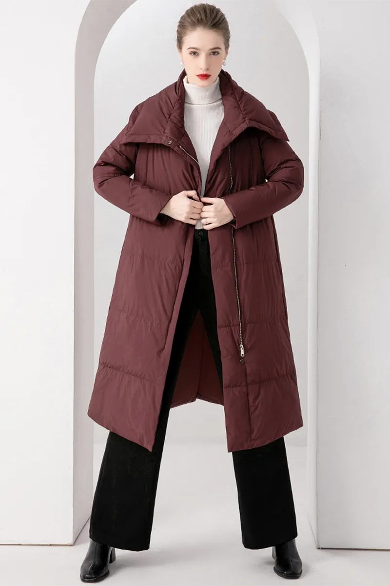 Casual Pocket White duck down Turndown Collar Outerwear(Down content 86%~90%)