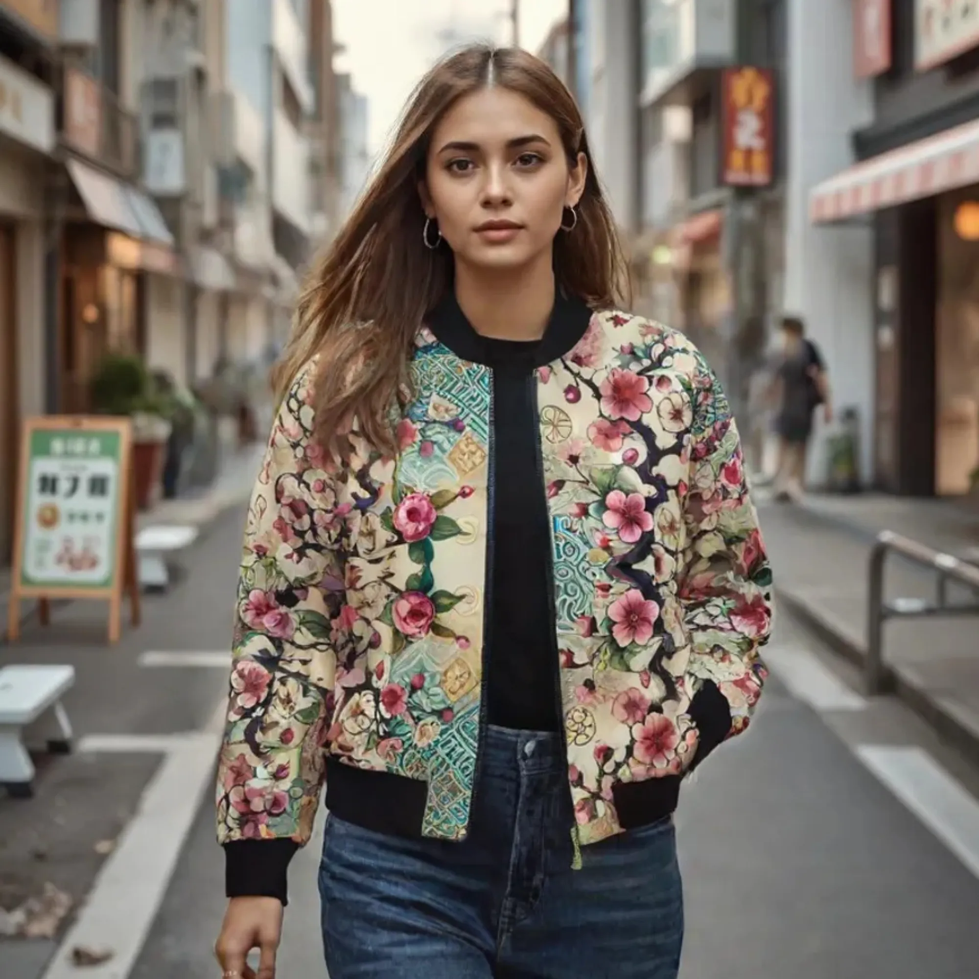 Cherry Blossom Bomber Jacket