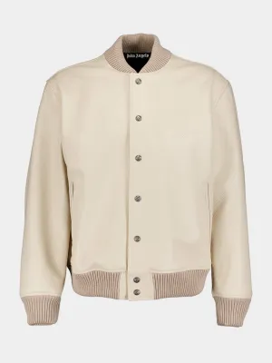 Classic Cream Bomber Jacket