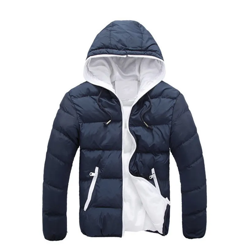 Coat Men Slim Casual Warm Jacket Hooded Essential Thick Men Coat Parka Overcoat Hoodie Zipper Pocket Masculino Coat Oct21