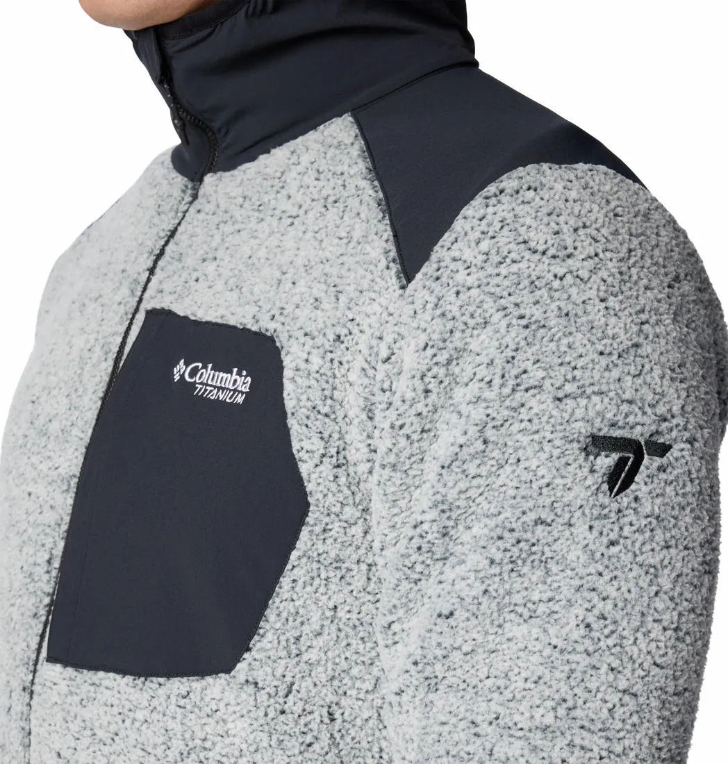 Columbia Mens White Arctic Crest Sherpa Full Zip Jacket