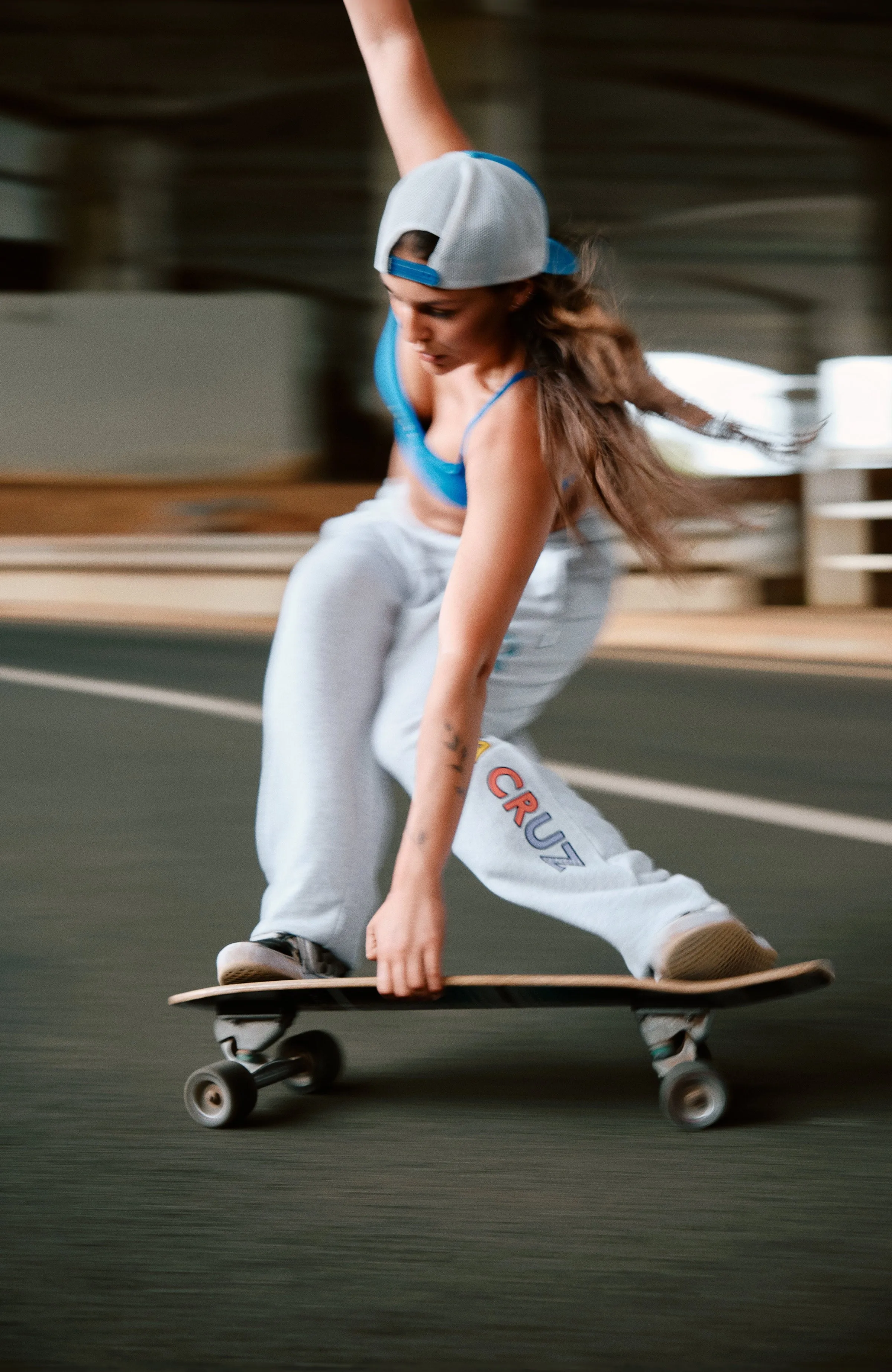Connective High-Waist Jogginghose | White Melange