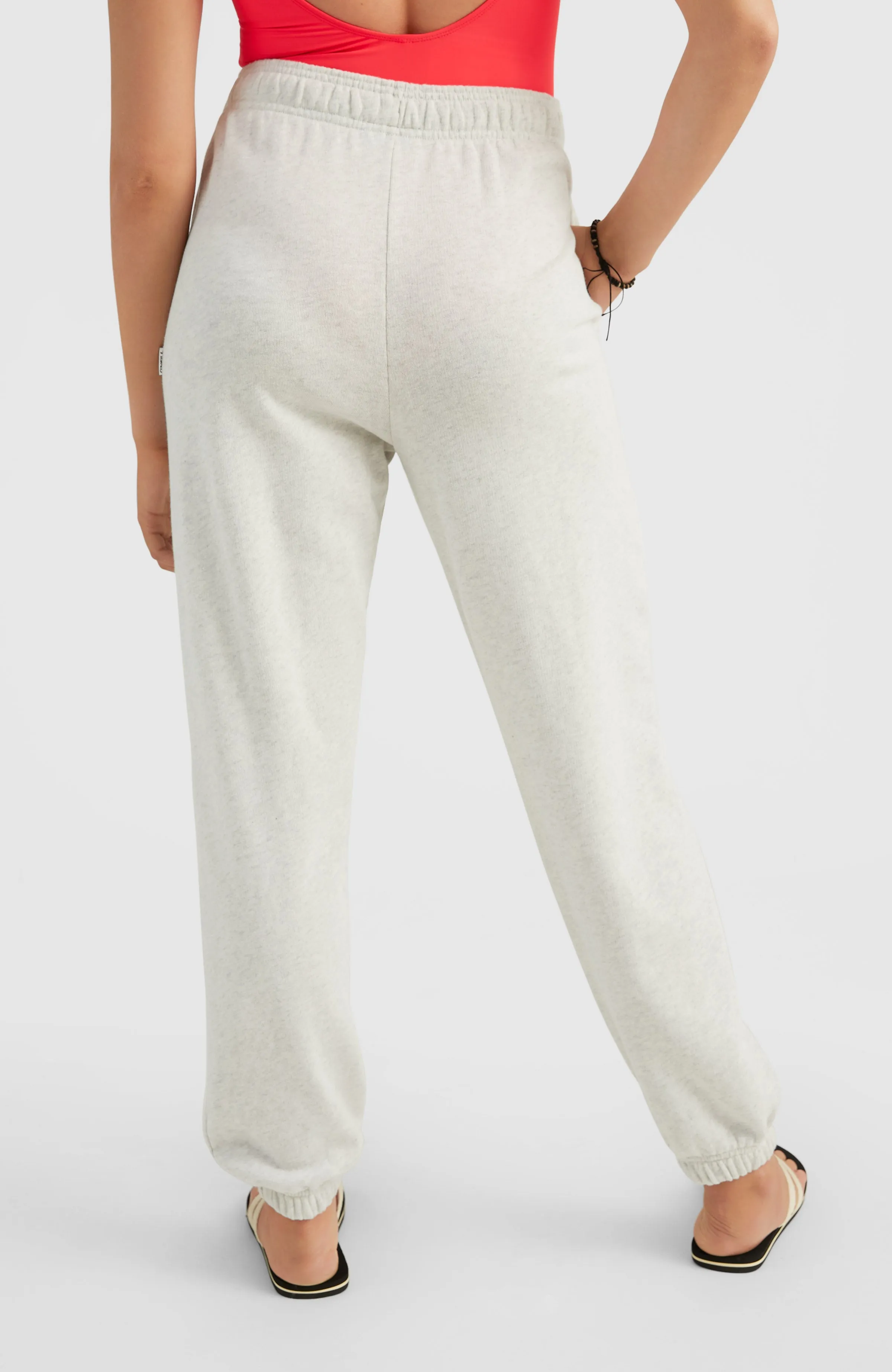Connective High-Waist Jogginghose | White Melange