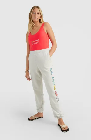 Connective High-Waist Jogginghose | White Melange
