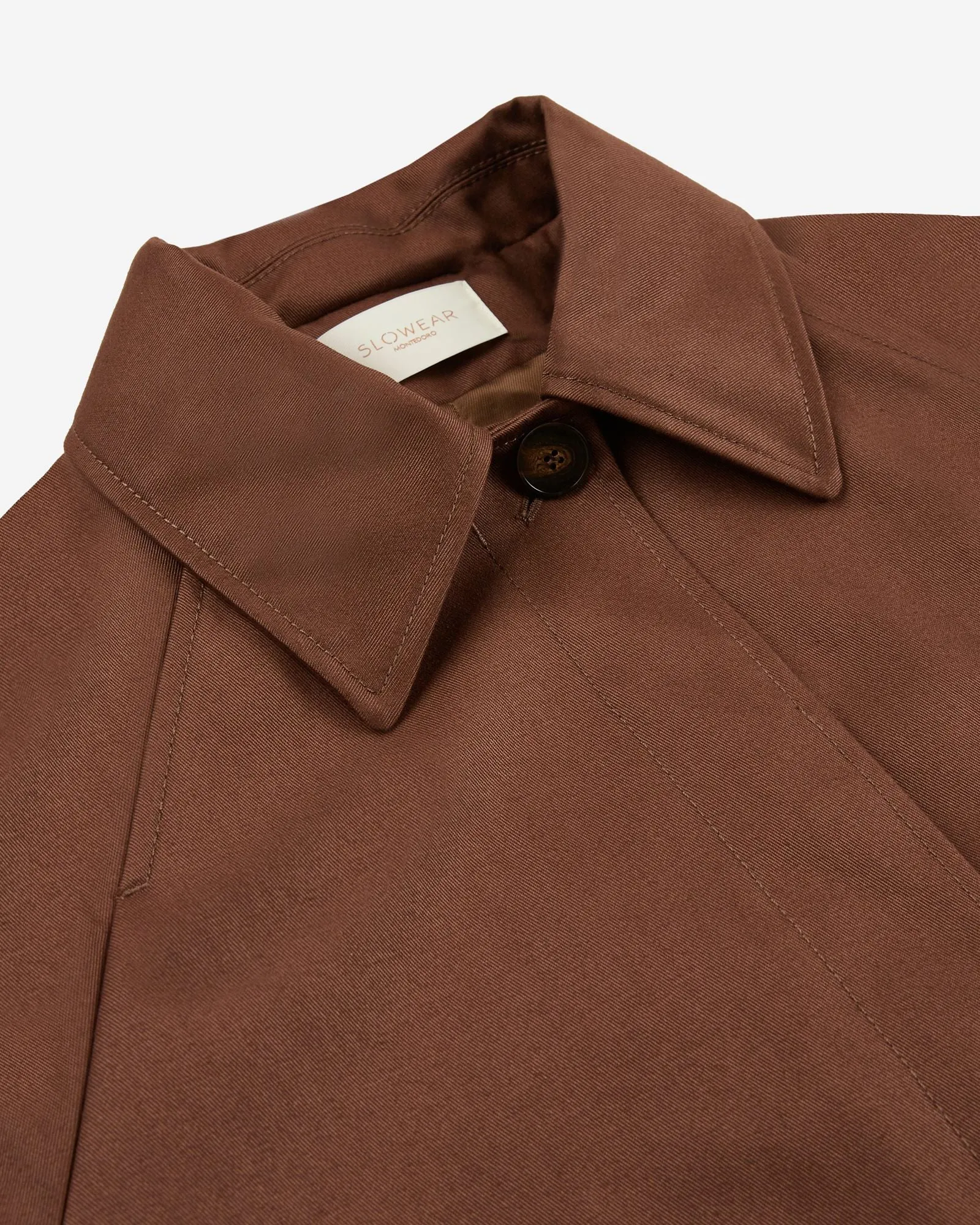 Cotton gabardine pea coat