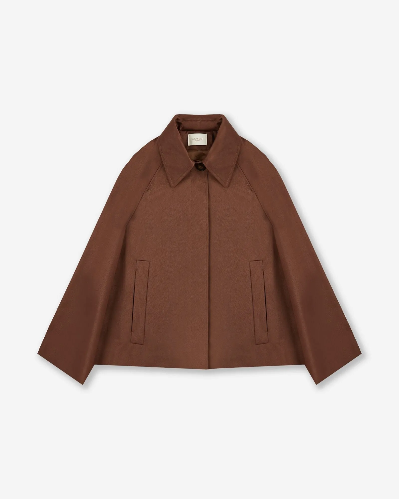Cotton gabardine pea coat