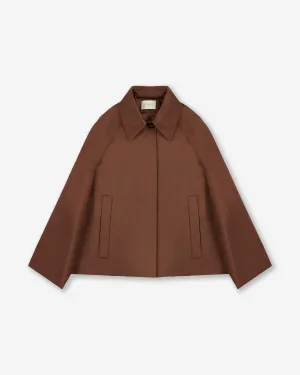 Cotton gabardine pea coat