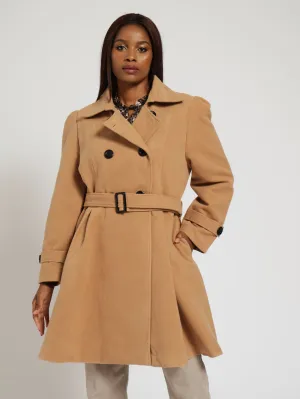 Double Breasted Flare Coat - Camel