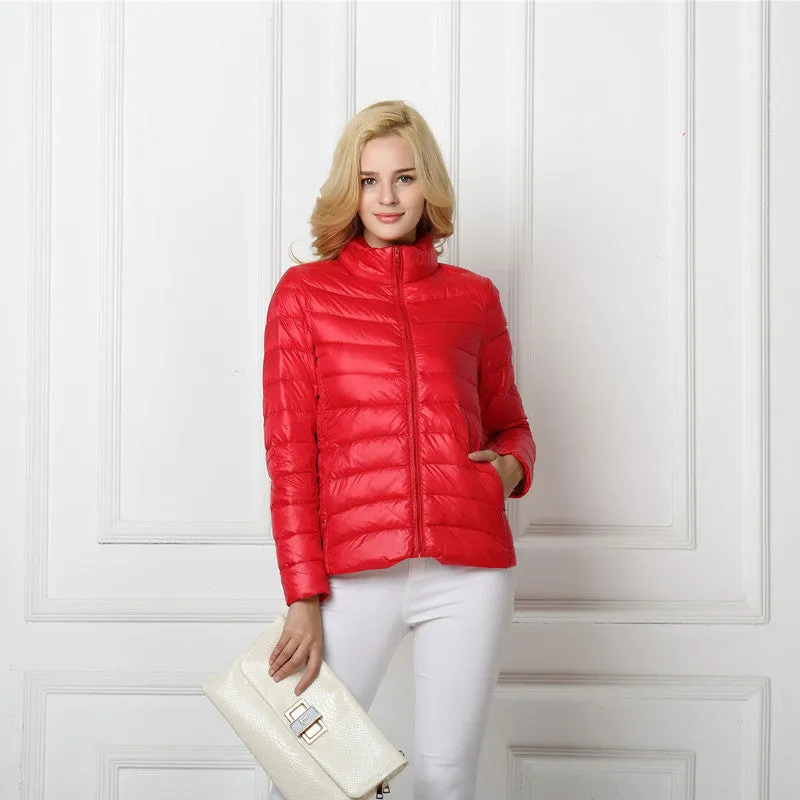 Duck Down Jacket Women Light Coat Female Warm Parkas for Women's Outwear 90% White Duck Down High