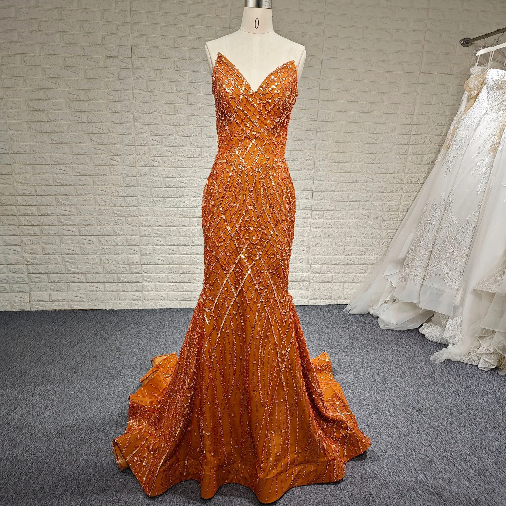 Elegant Women V Neck Sequin Maxi Evening Dress with Sparkly