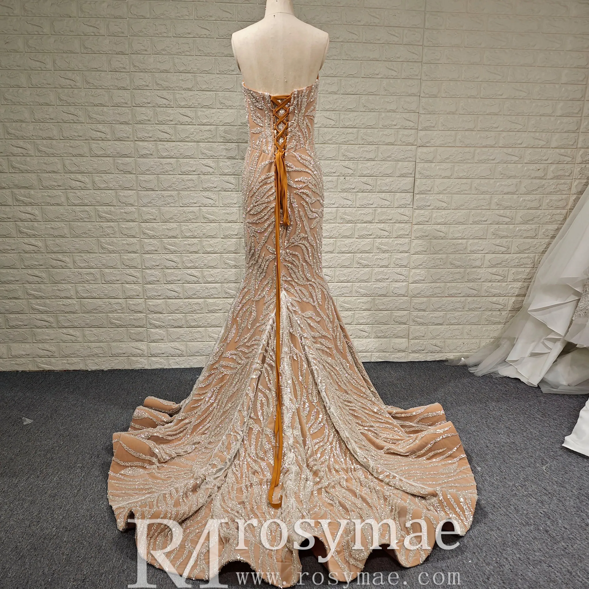 Elegant Women V Neck Sequin Maxi Evening Dress with Sparkly