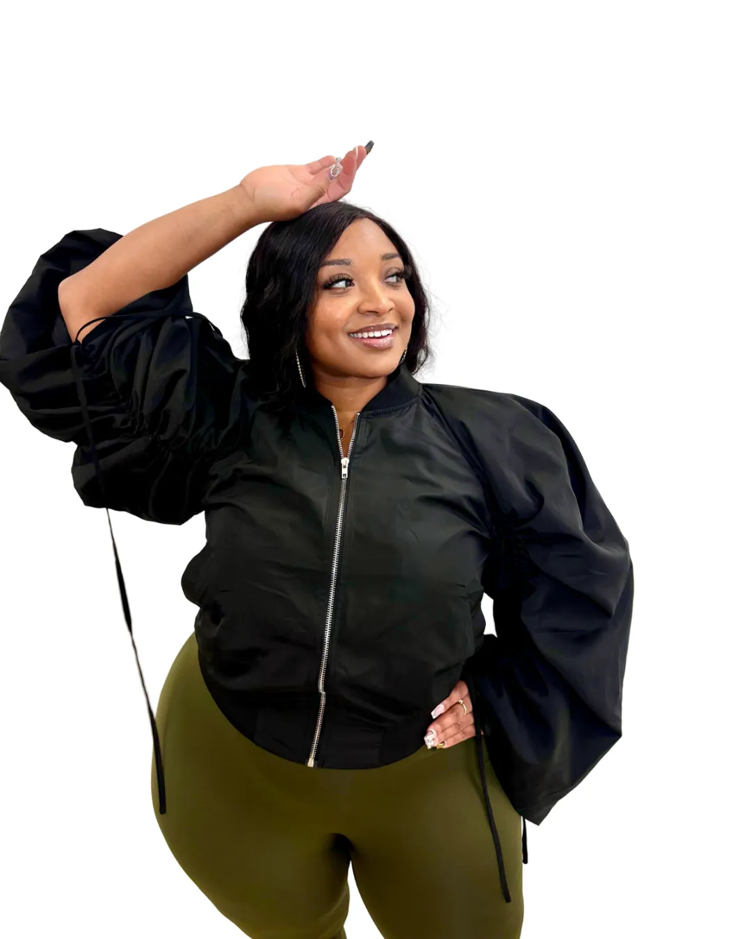 Exaggerated Bomber Jacket