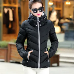Fashion Down & Parkas Warm Coat Women Light Thick Plus Size Hooded Jacket Female Outerwear C1728