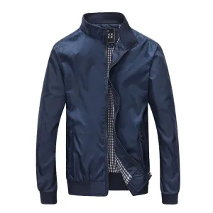 Fashion Jacket Men Stand Collar Casual Coats Loose Bomber Jacket Plus Size M-XXXL
