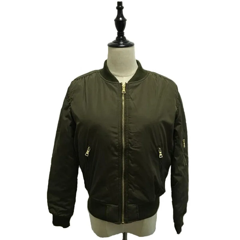 Flight army green bomber jacket women jacket and women's coat clothes bomber ladies