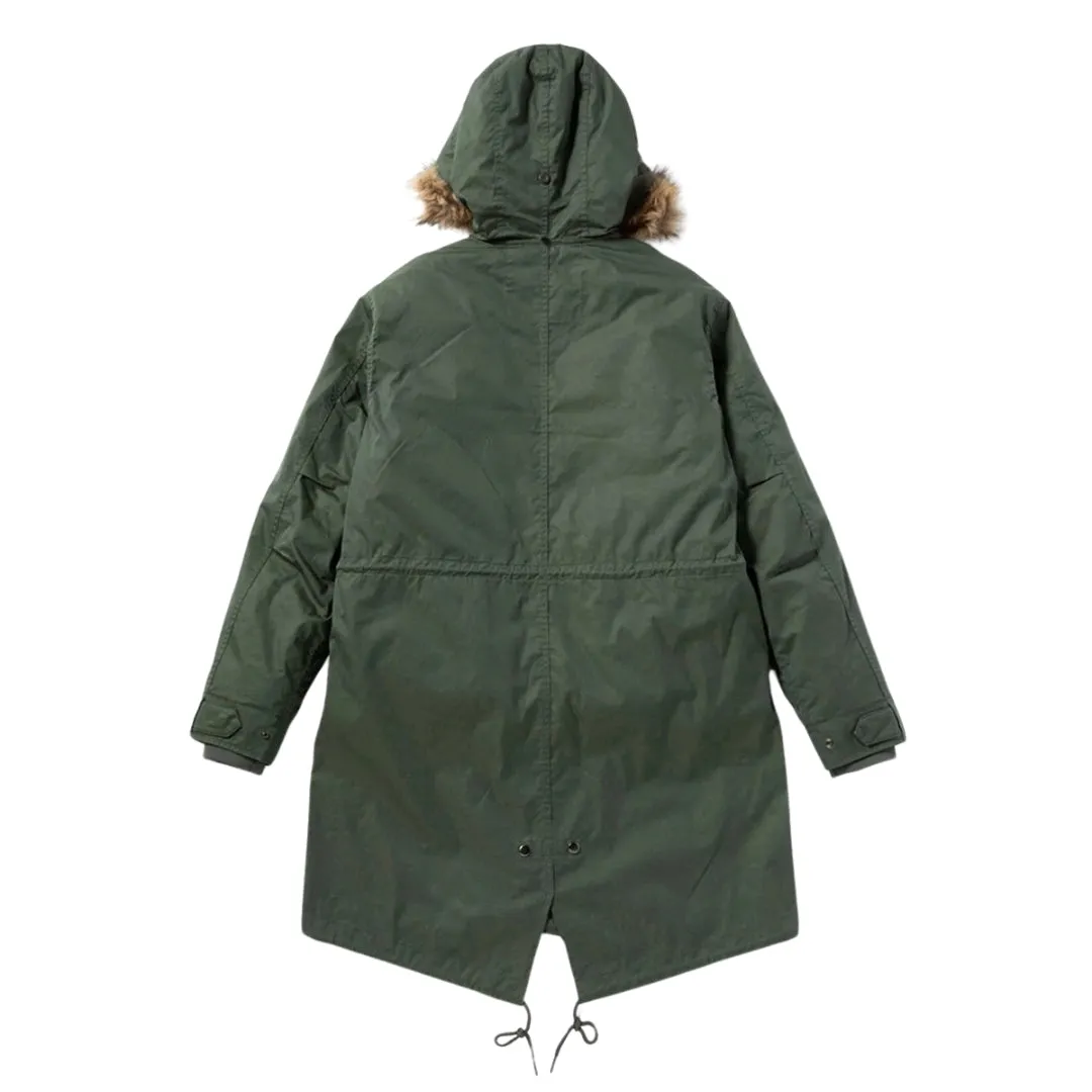 Fred Perry J6504 638 Field Green 2 In 1 Zip In Liner Parka