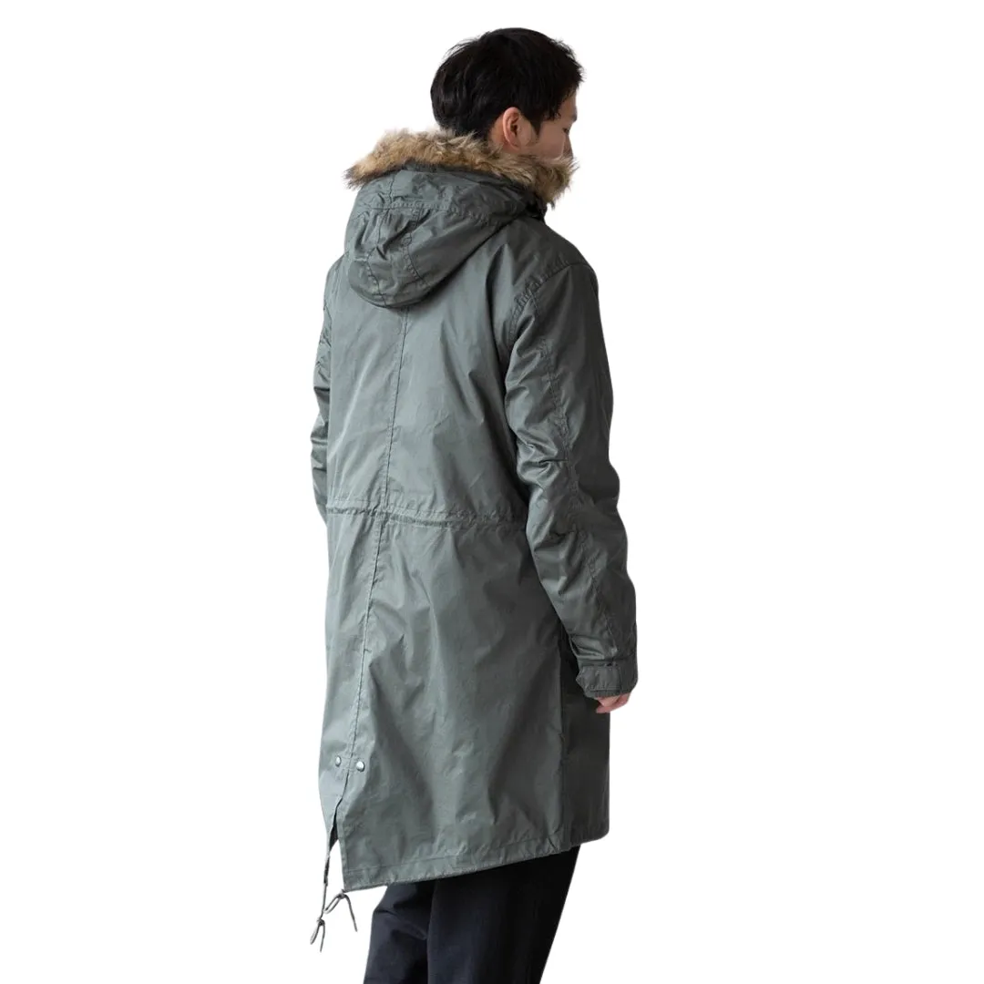 Fred Perry J6504 638 Field Green 2 In 1 Zip In Liner Parka