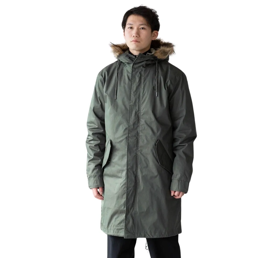 Fred Perry J6504 638 Field Green 2 In 1 Zip In Liner Parka
