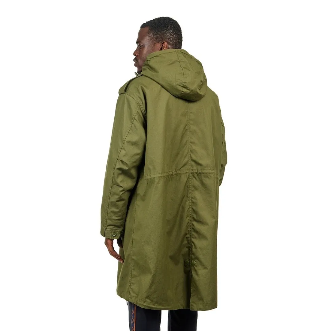 Fred Perry J6525 Q50 Parka Green Fur Lined Parka