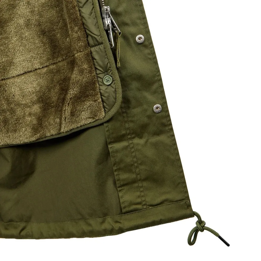 Fred Perry J6525 Q50 Parka Green Fur Lined Parka
