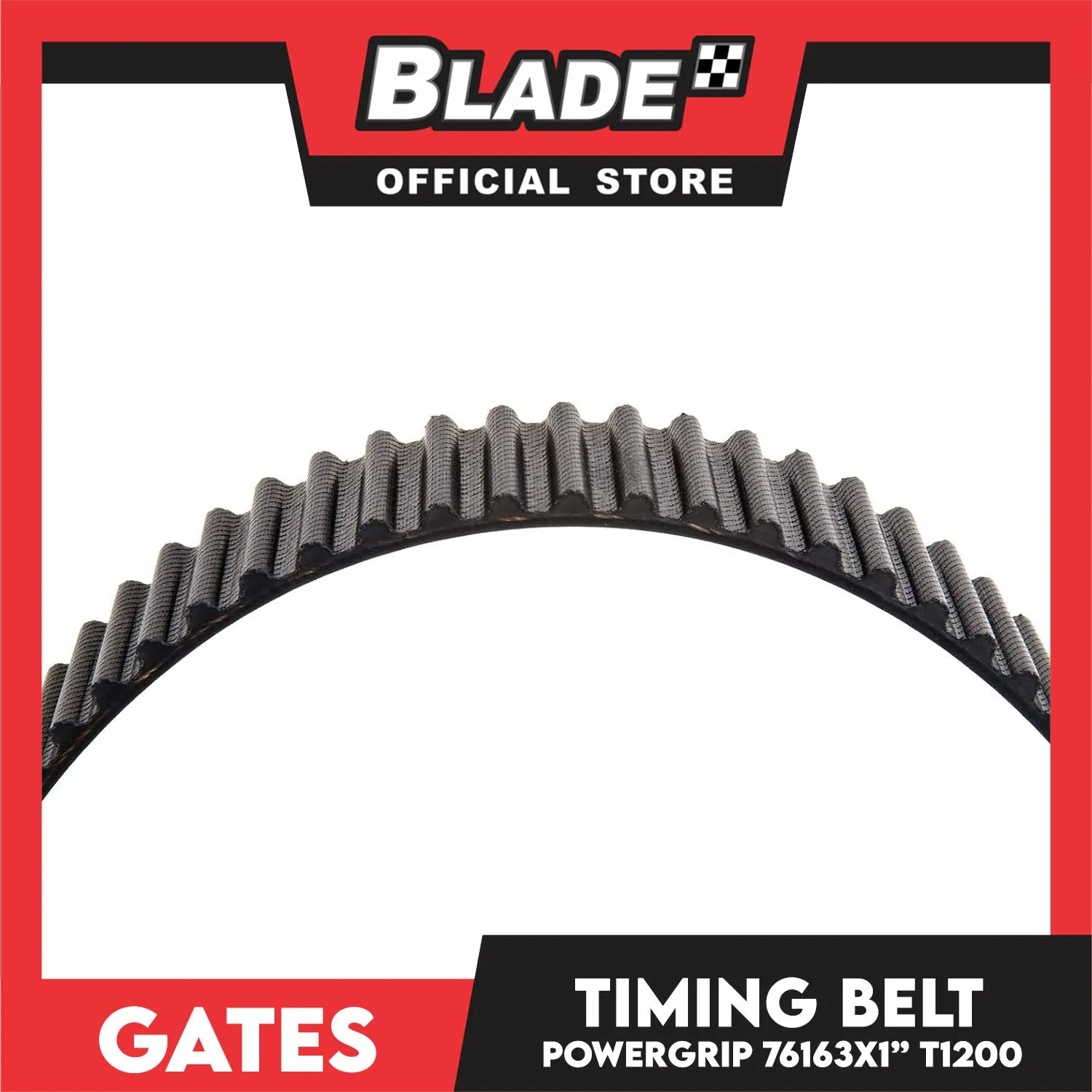 Gates Automotive PowerGrip Timing Fan Belt T1200 For Hyundai, Kia and Mitsubishi