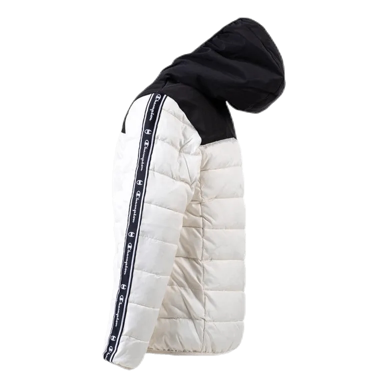 Girls Hooded Jacket White/Black