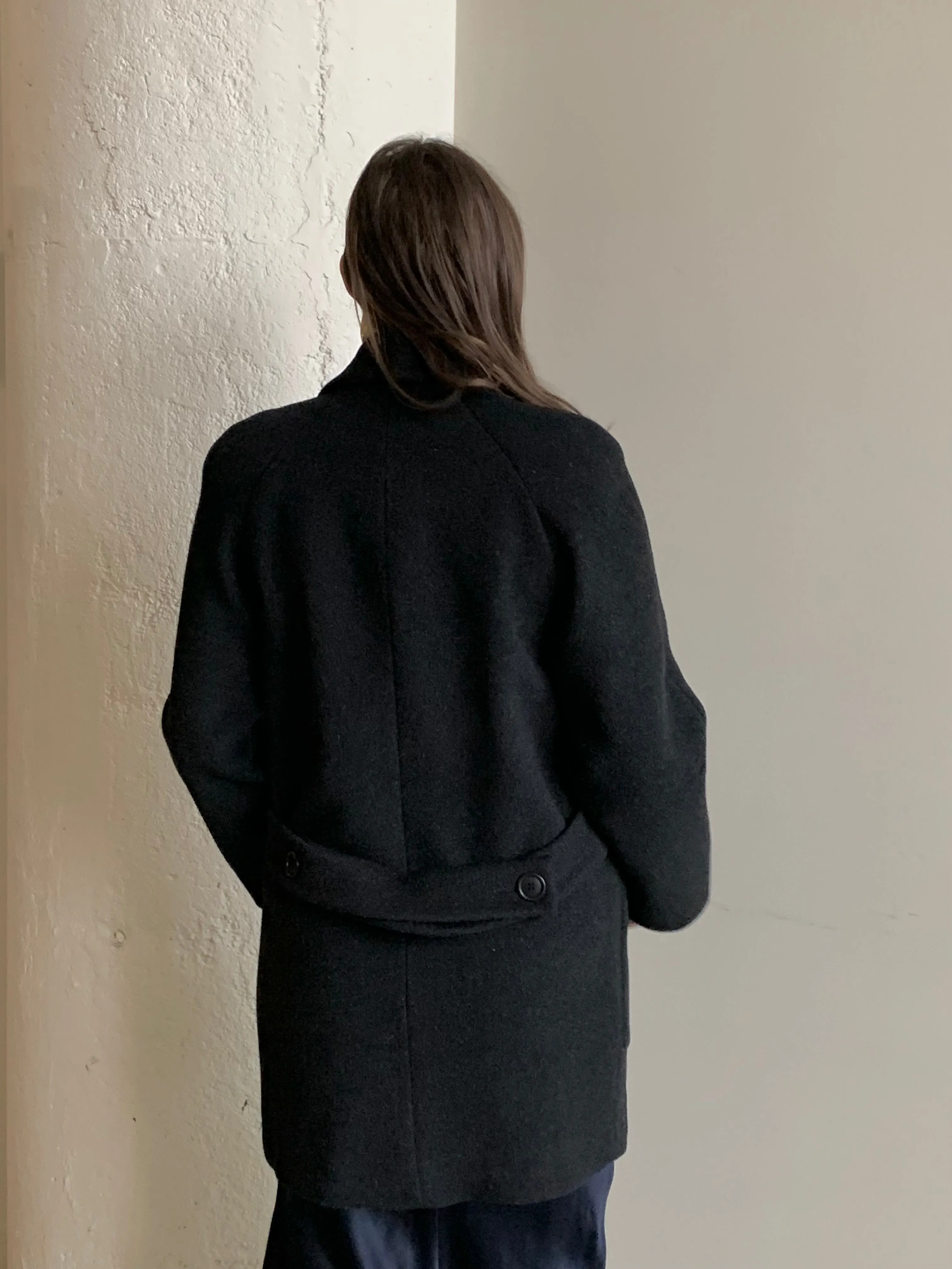 Gray vintage pea coat