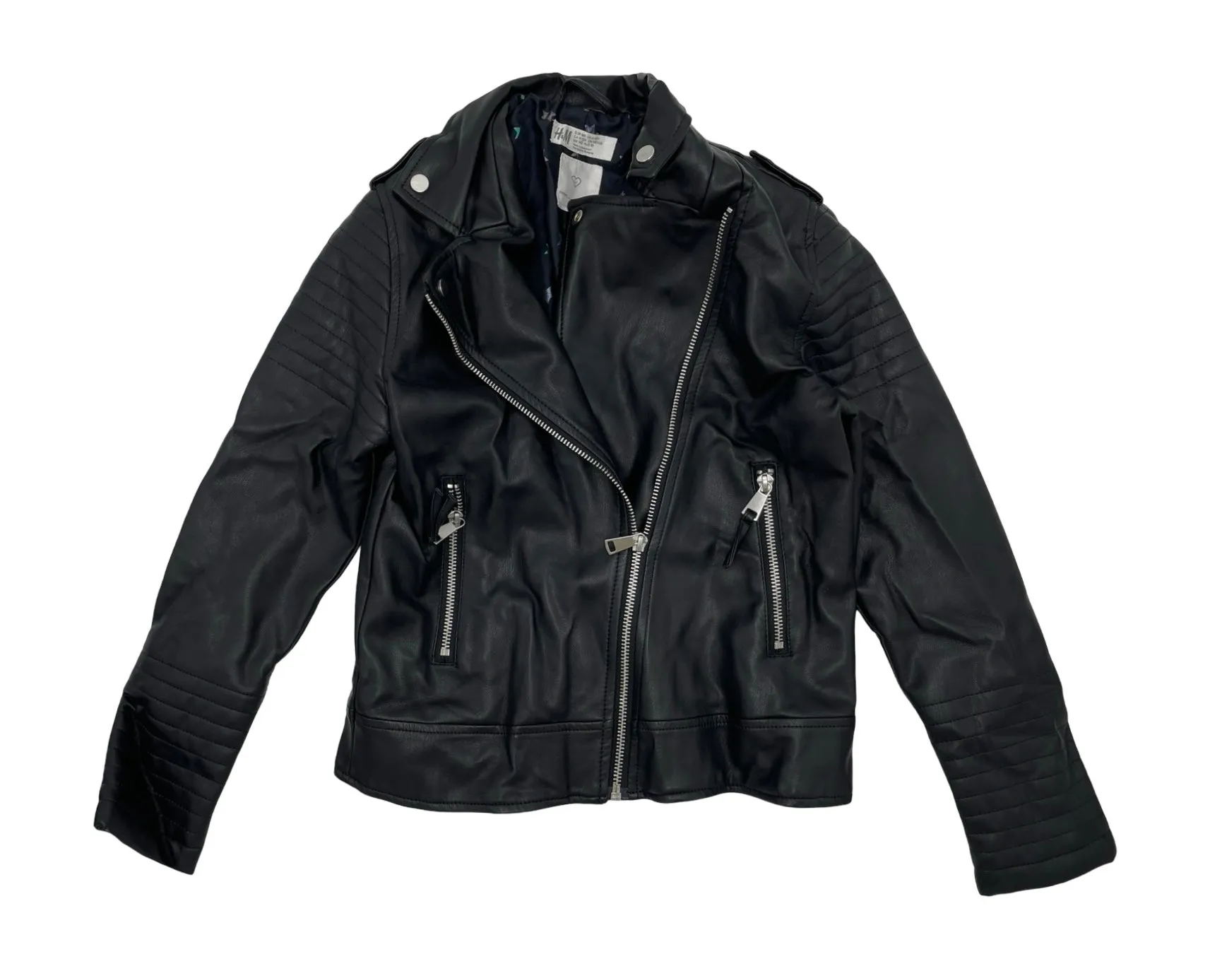 H&M faux leather moto jacket - 9-10