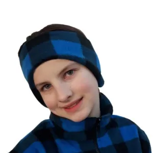 HEADBAND BUFFALO CHECK BLUE
