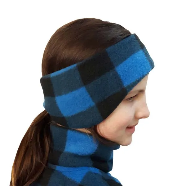HEADBAND BUFFALO CHECK BLUE