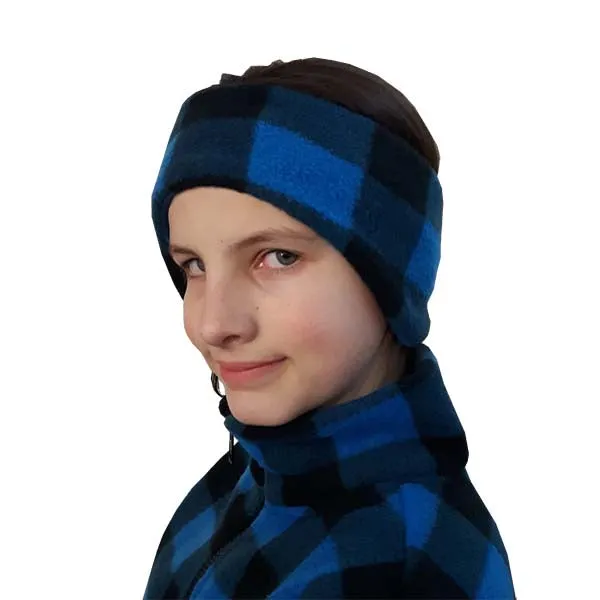 HEADBAND BUFFALO CHECK BLUE