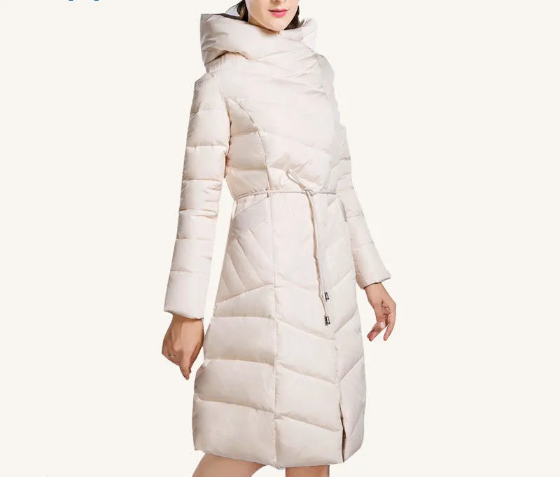 High Jacket Women Plus Size Long Fashionable Women's Coat Hooded Warm Down Jacket Parka 4XL