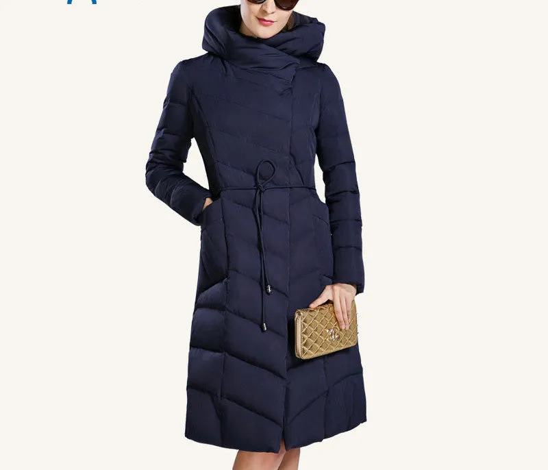 High Jacket Women Plus Size Long Fashionable Women's Coat Hooded Warm Down Jacket Parka 4XL