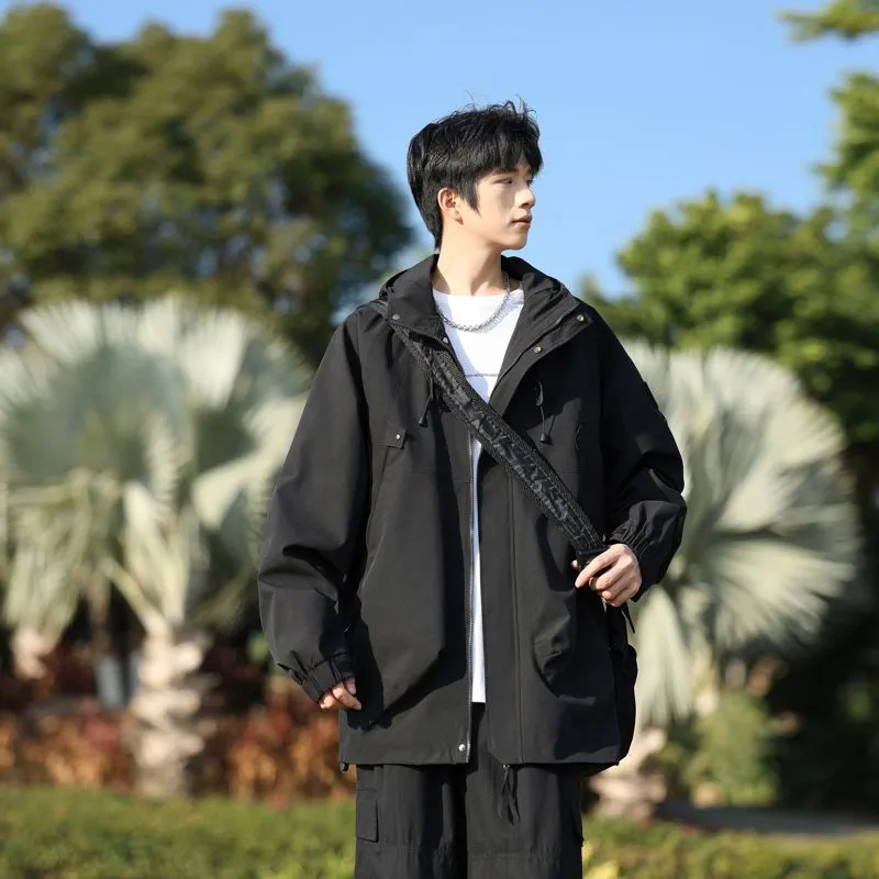 Hooded Raincoat for Men's Outdoor Camping Adventures