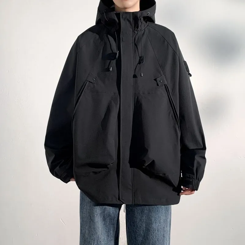 Hooded Raincoat for Men's Outdoor Camping Adventures