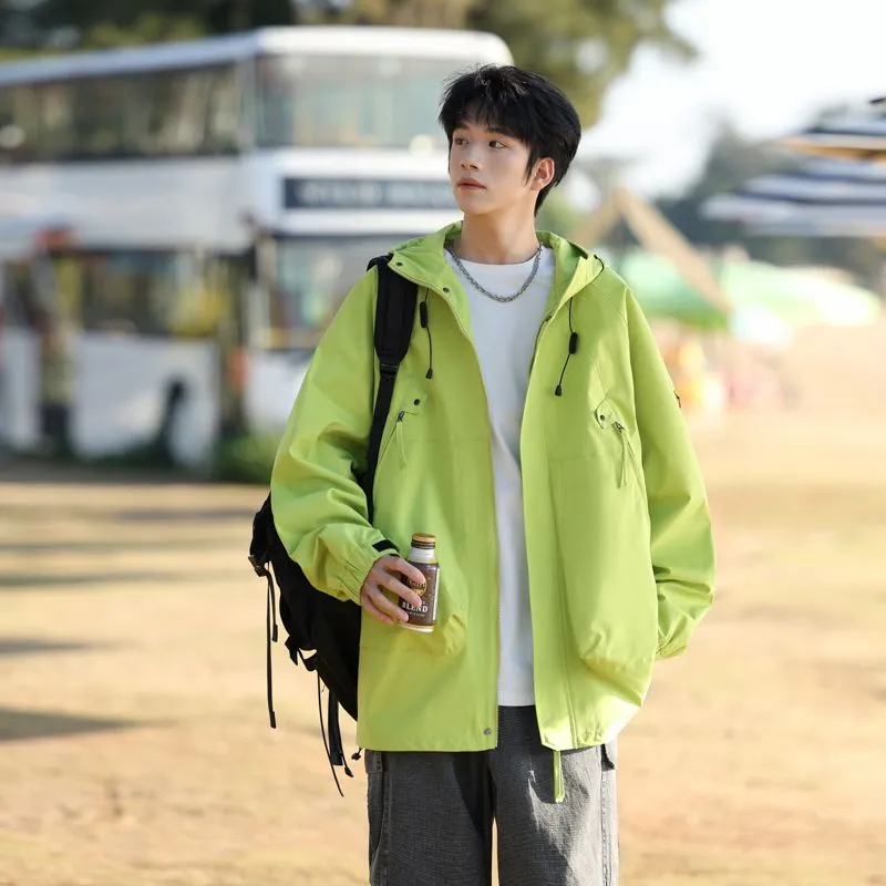 Hooded Raincoat for Men's Outdoor Camping Adventures