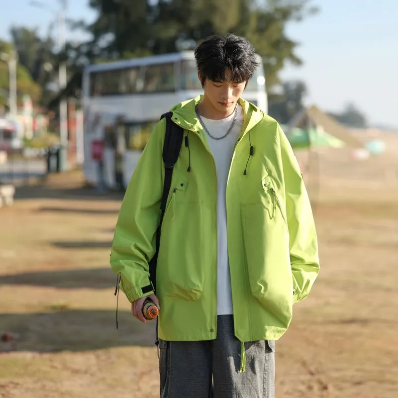 Hooded Raincoat for Men's Outdoor Camping Adventures
