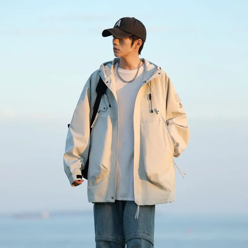 Hooded Raincoat for Men's Outdoor Camping Adventures