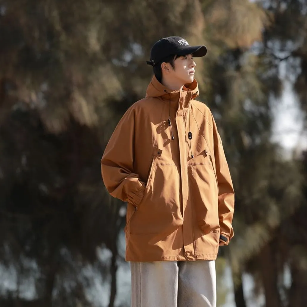 Hooded Raincoat for Men's Outdoor Camping Adventures