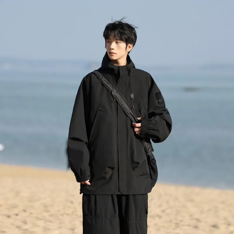 Hooded Raincoat for Men's Outdoor Camping Adventures