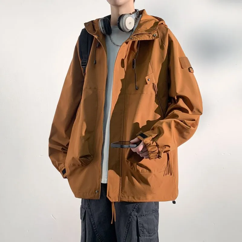 Hooded Raincoat for Men's Outdoor Camping Adventures