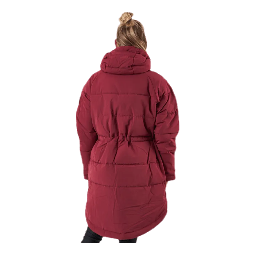 Hourglass Puffer Jacket Red