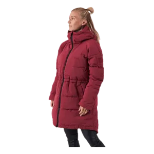 Hourglass Puffer Jacket Red