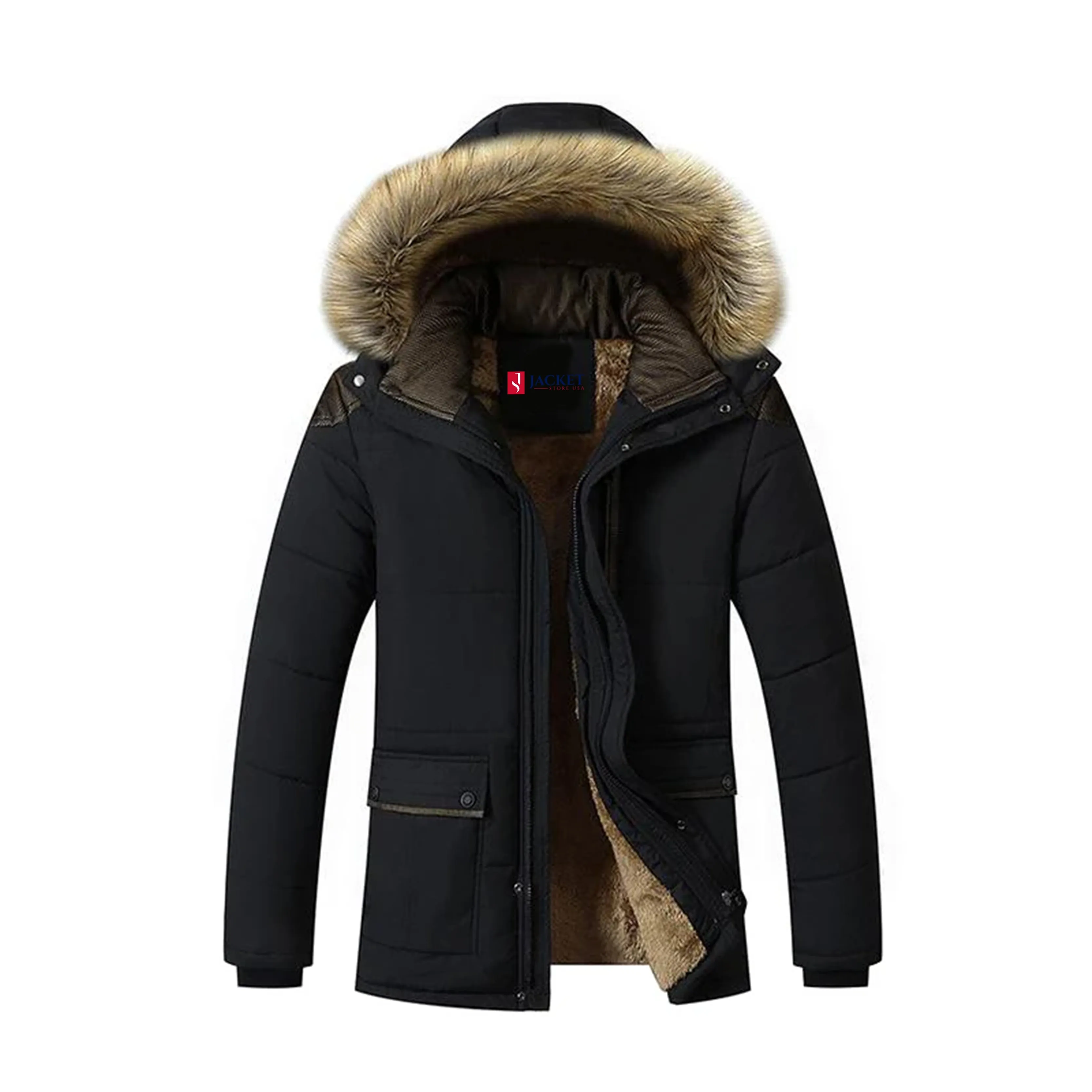 Ice Wall Parka “ Premium Fleece & Polyester, Detachable Hood