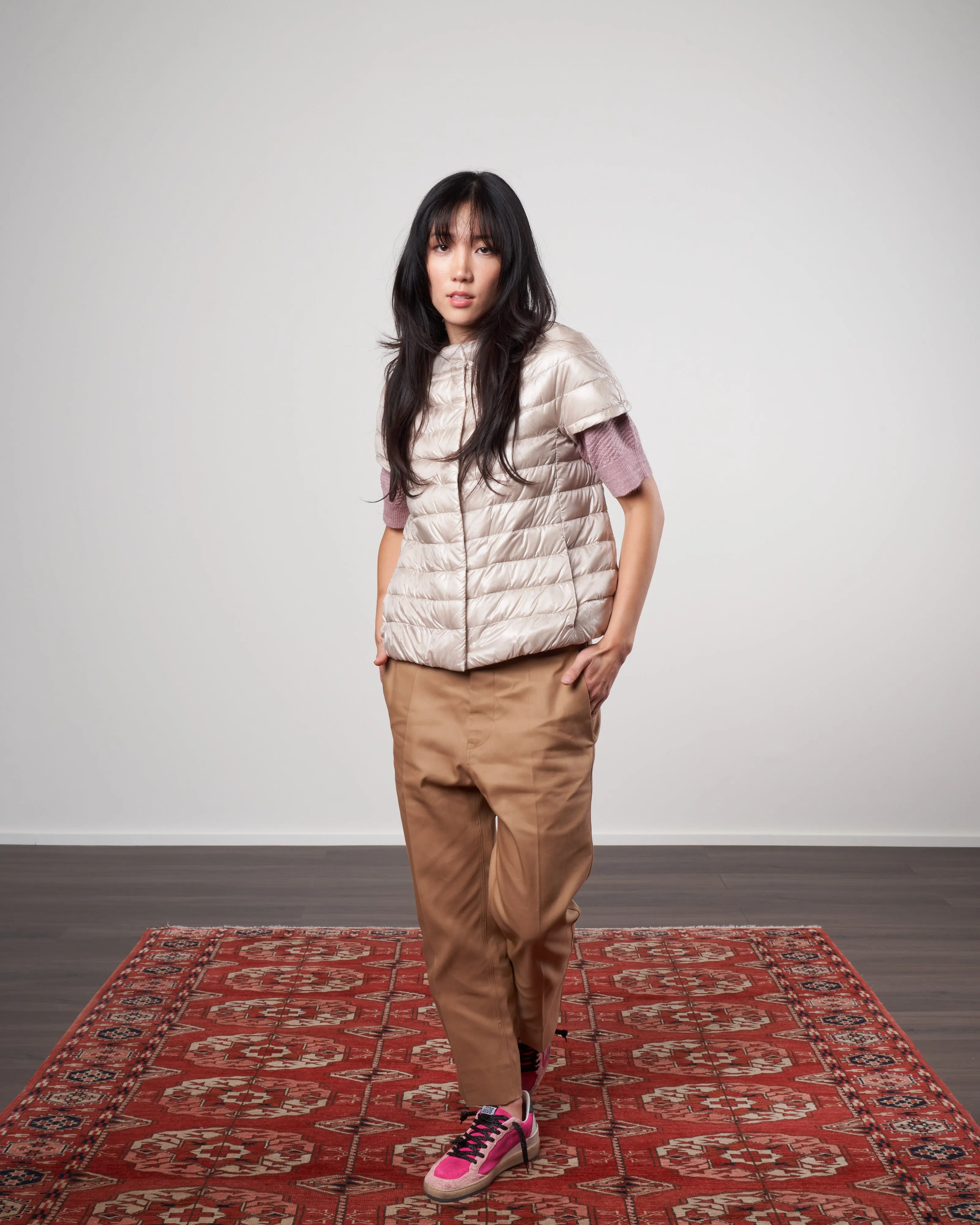 iconico nylon ultralight cap sleeve - crema
