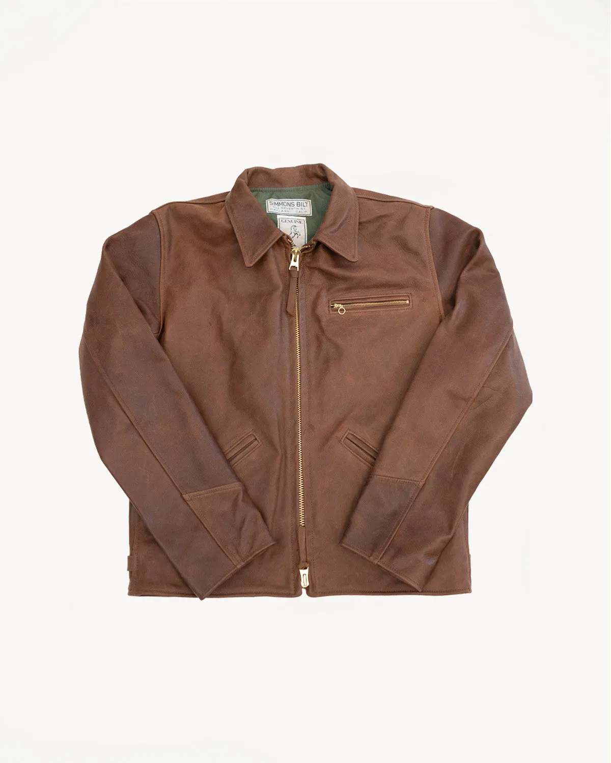 IHSB-SAV-BRN - Iron Heart X Simmons Bilt Horsehide Savannah Jacket - Brown
