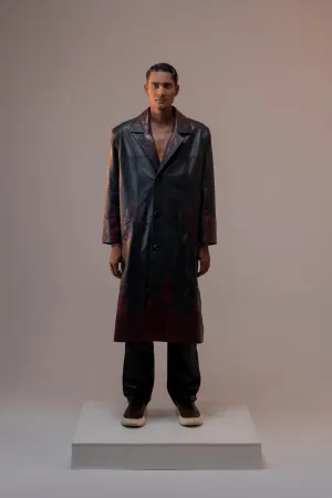 INFERNO ELEGANCE LEATHER COAT