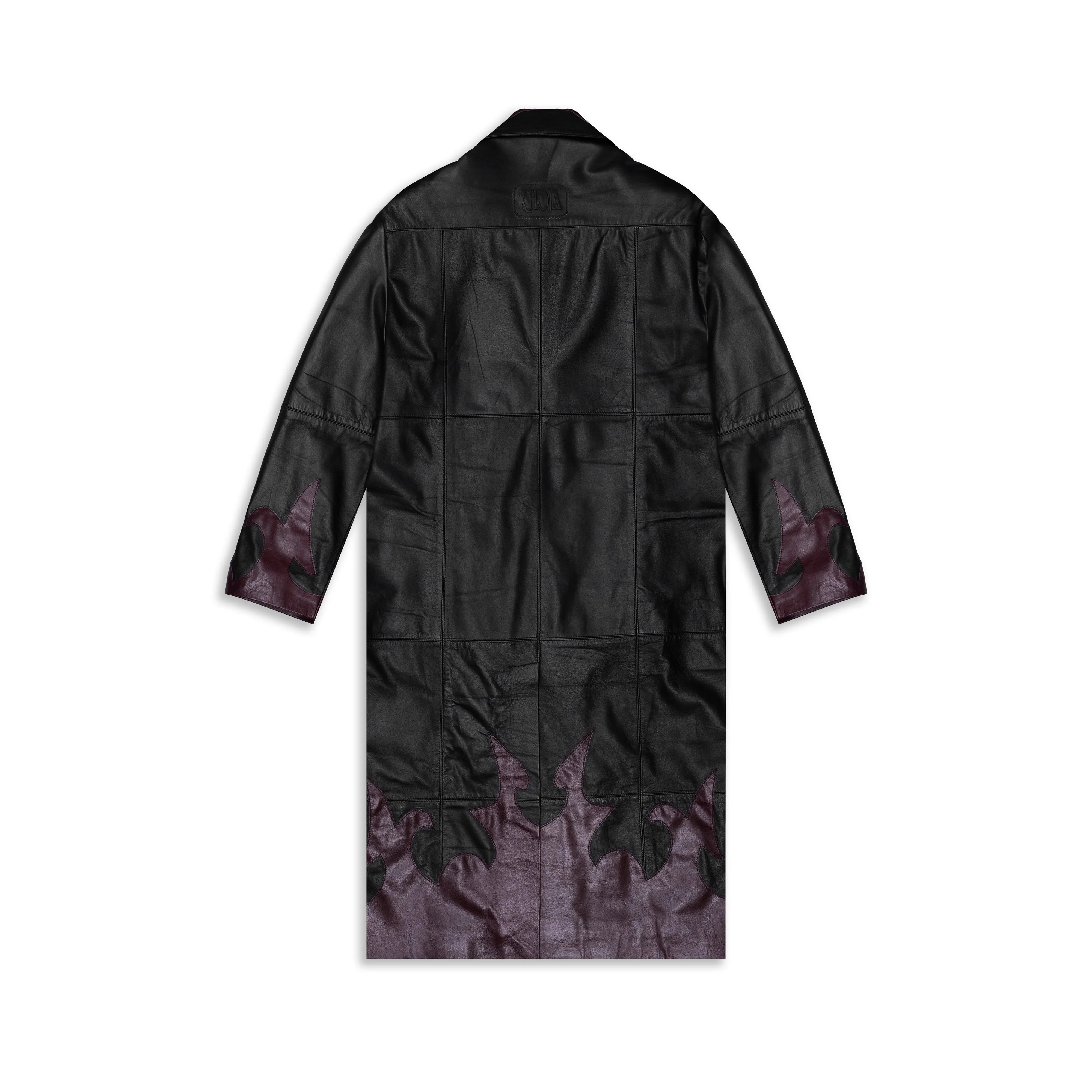 INFERNO ELEGANCE LEATHER COAT