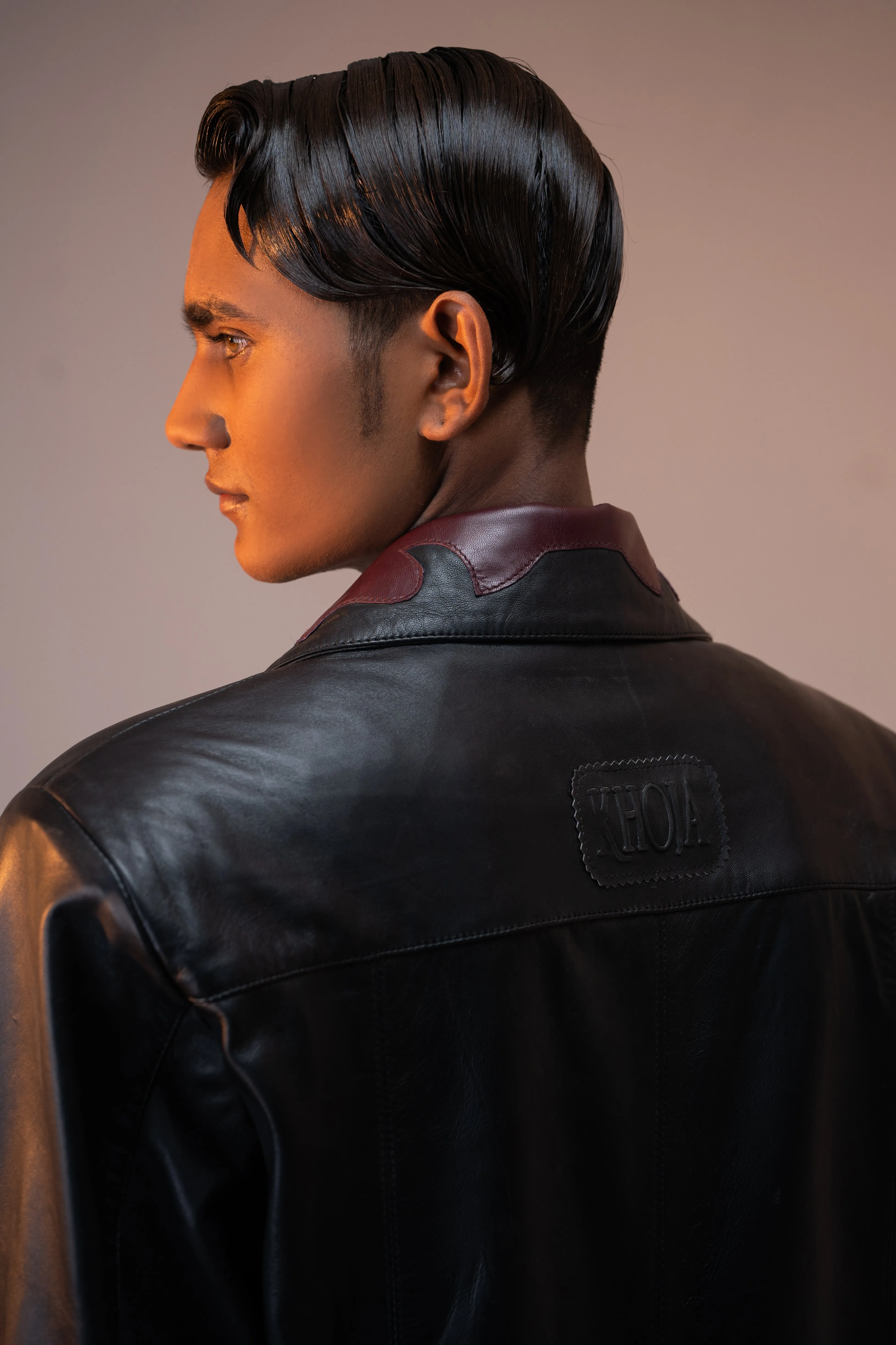 INFERNO ELEGANCE LEATHER COAT