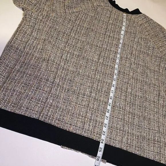 ISAAC MIZRAHI LIVE! Boucle Tweed Bomber Jacket NWT Size 3XL